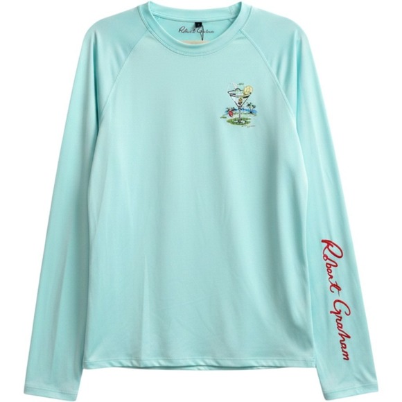 Robert Graham Other - Robert Graham Performance Swim Shirt UPF 50 Martini Golf Print Men's XL NWT